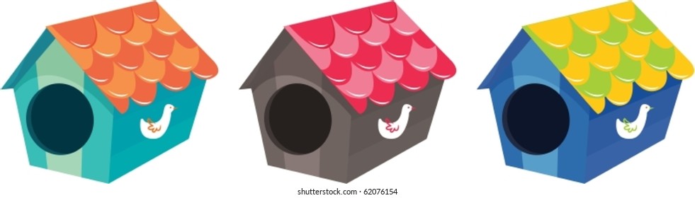 illustration of dog house on a white background