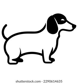 Illustration of Dog for Icon or Logo