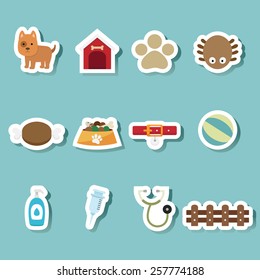 Illustration of dog icon vector