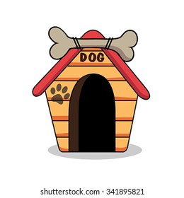 Illustration of dog kennel vector