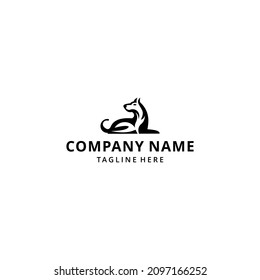 illustration Dog Logo Template. Vector logo Illustrator