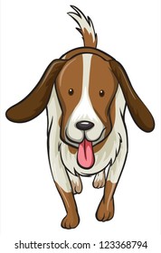 Illustration of a dog on a white background