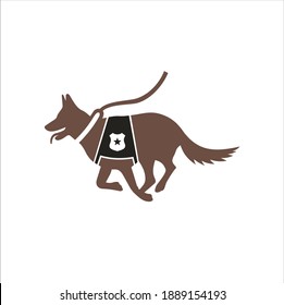 illustration of dog police, vector art.