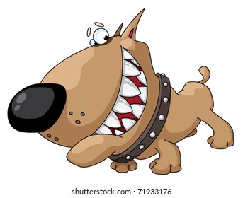 illustration of a dog smile