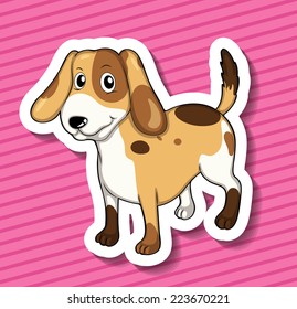 Illustration of a dog standing