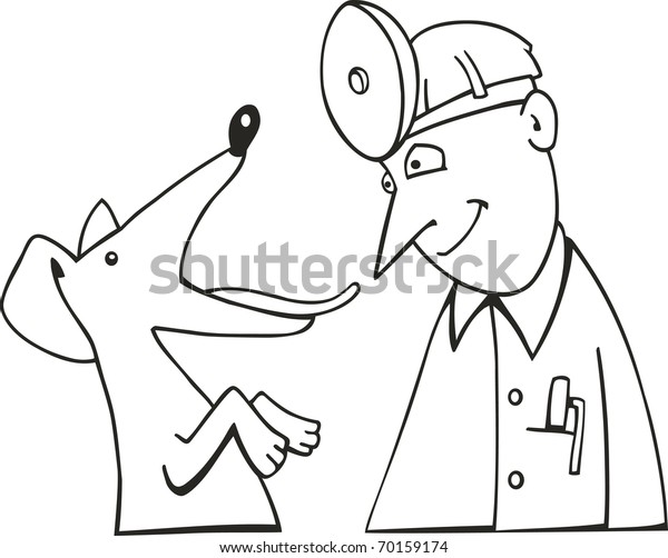 Illustration Dog Vet Coloring Book Stock Vector (Royalty Free) 70159174