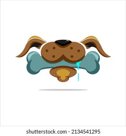 illustration of a dog's head and its favorite bones
