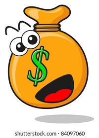 illustration of dollar cartoon stock
