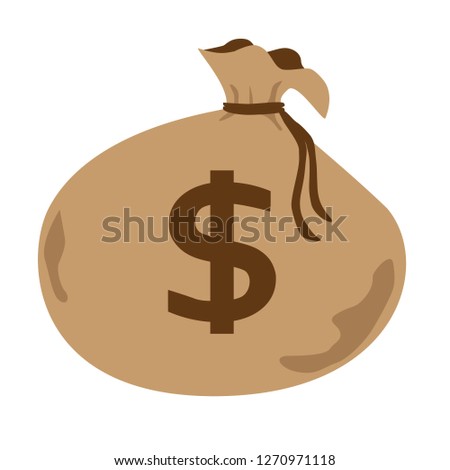 Illustration Dollar Money Bag Stock Vector Royalty Free 1270971118 - illustration of dollar money bag vector