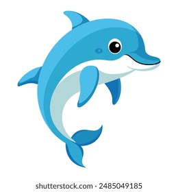 Illustration of Dolphin animal on white