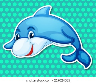 Illustration of a dolphin with background