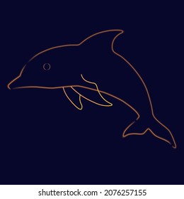 Illustration of a dolphin jumping with a gentle touch