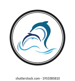illustration Dolphin Logo Vector design template