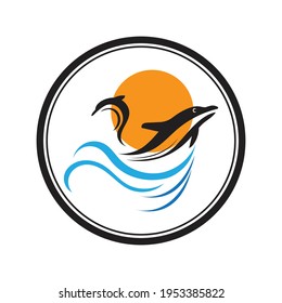illustration Dolphin Logo Vector design template
