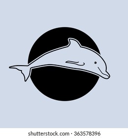 illustration of a dolphin. Minimalist vector illustration