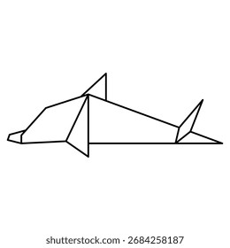 The Illustration of Dolphin Origami