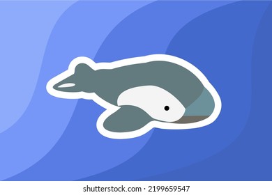 eine Illustration von Delphin im Meer