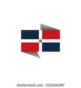 Illustration of Dominican Republic flag Template