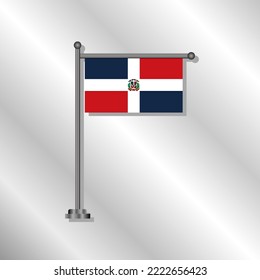 Illustration of Dominican Republic flag Template