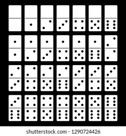 Illustration of domino set with black in background