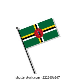 Illustration of Domonica flag Template