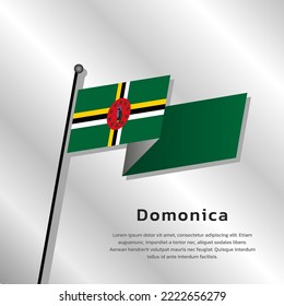 Illustration of Domonica flag Template