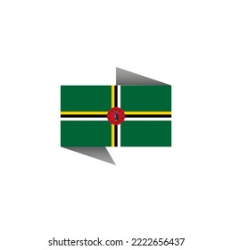 Illustration of Domonica flag Template