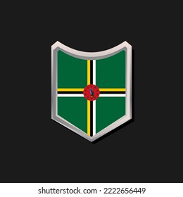 Ilustración de la plantilla de bandera de Domonica
