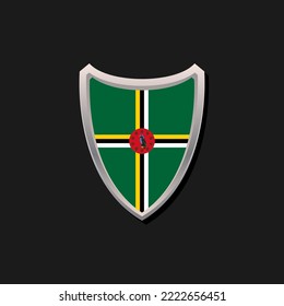 Illustration of Domonica flag Template