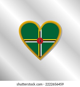 Illustration of Domonica flag Template