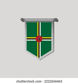 Ilustración de la plantilla de bandera de Domonica