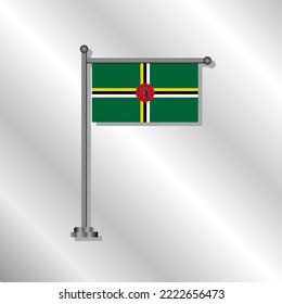 Ilustración de la plantilla de bandera de Domonica