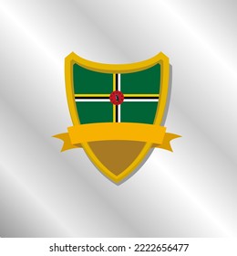 Illustration des Domonica-Flaggenmusters
