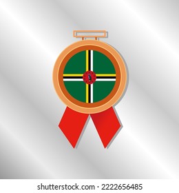 Illustration des Domonica-Flaggenmusters