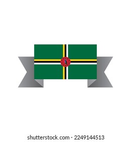 Illustration of Domonica flag Template