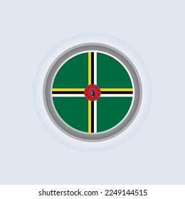 Illustration of Domonica flag Template