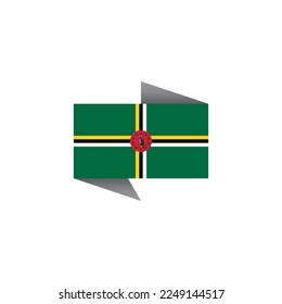 Illustration of Domonica flag Template