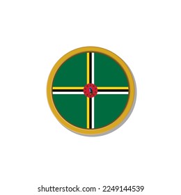 Illustration des Domonica-Flaggenmusters