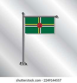 Illustration of Domonica flag Template