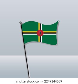 Illustration of Domonica flag Template