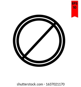 illustration of dont flat icon
