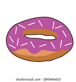 illustration of donut food vector design