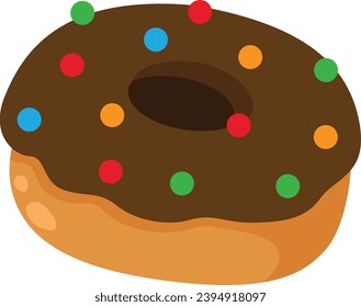 ilustración de donut white en el vector de fondo