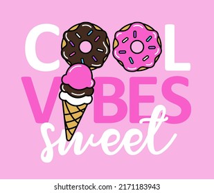 ILLUSTRATION OF DONUTS AND ICE CREAM