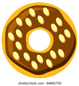 illustration of donuts with nut