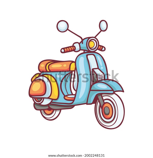 illustration with\
doodle concept about\
motorbike