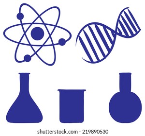Illustration of the doodle design of an experiment on a white background 