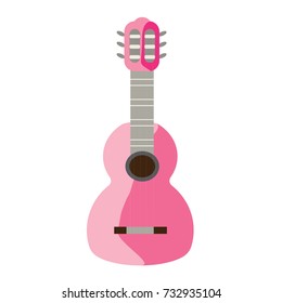 Guitar vector illustration. Doodle style. Design icon, print, logo, symbol, decor, textile, paper.