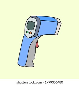 Illustration doodle vector of digital thermomeyer