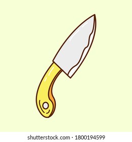 Illustrationsdoodle-Vektorgrafik von Küchenmesser